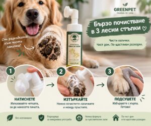как да почистим лапите на кучето след разходка без изплакване и баня